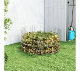 Compostor de grădină, Ø100x50 cm, oțel galvanizat