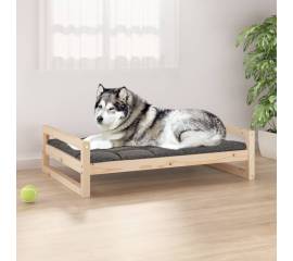 Pat pentru câini, 105,5x75,5x28 cm, lemn masiv de pin