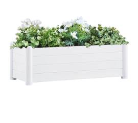 Strat înălțat de grădină, alb, 100 x 43 x 35 cm, pp