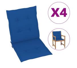 Perne scaun de grădină, 4 buc., albastru regal, 100 x 50 x 4 cm