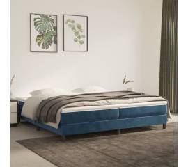 Cadru de pat box spring, albastru închis, 200x200 cm, catifea