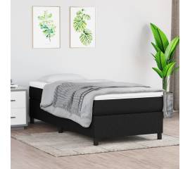 Cadru de pat continental, negru, 80x200 cm, material textil
