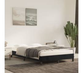 Cadru de pat, negru, 120x200 cm, catifea