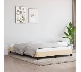 Cadru de pat, crem, 140x190 cm, material textil