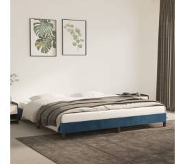 Cadru de pat, albastru închis, 200x200 cm, catifea