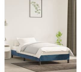 Cadru de pat, albastru închis, 90x200 cm, catifea