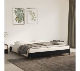 Cadru de pat, negru, 180 x 200 cm, catifea