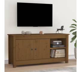 Comodă tv, maro miere, 103x36,5x52 cm, lemn masiv de pin