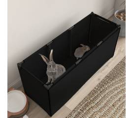 Cușcă pentru animale mici, negru, 105x34,5x45 cm, țesătură