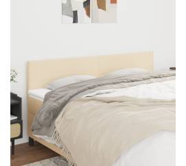 Tăblii de pat, 2 buc, crem, 100x5x78/88 cm, textil