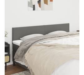 Tăblii de pat, 2 buc, gri închis, 80x5x78/88 cm, textil