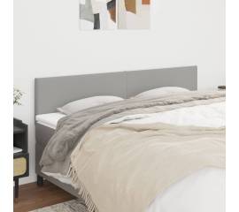 Tăblii de pat, 2 buc, gri deschis, 100x5x78/88 cm, textil