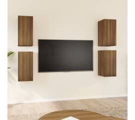 Dulapuri tv, 4 buc., stejar maro, 30,5x30x60 cm, lemn prelucrat