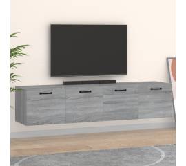 Dulapuri tv de perete, 2 buc., gri sonoma, 60x36,5x35 cm, lemn