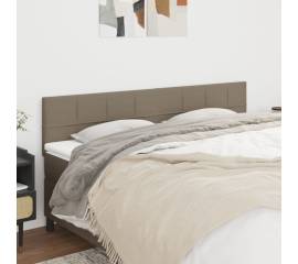 Tăblii de pat, 2 buc, gri taupe, 90x5x78/88 cm, textil