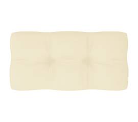 Pernă canapea din paleți, crem, 80 x 40 x 12 cm