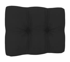 Pernă canapea din paleți, negru, 50x40x12 cm