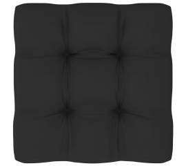 Pernă canapea din paleți, negru, 70x70x12 cm
