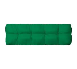 Pernă canapea din paleți, verde, 120 x 40 x 12 cm