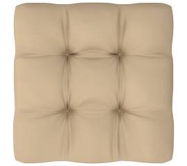 Pernă pentru canapea din paleți, bej, 80 x 80 x 12 cm