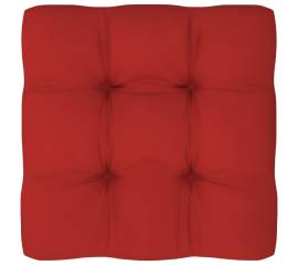 Pernă pentru canapea din paleți, roșu, 80 x 80 x 12 cm