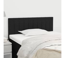 Tăblie de pat, negru, 90x5x78/88 cm, textil