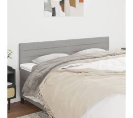 Tăblii de pat, 2 buc, gri deschis, 80x5x78/88 cm, textil