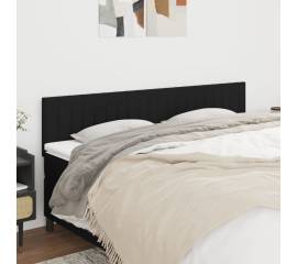 Tăblii de pat, 2 buc, negru, 100x5x78/88 cm, textil