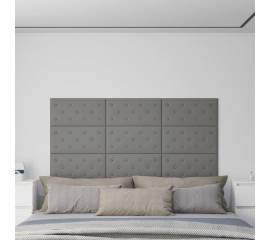 Panouri de perete 12 buc. gri 60x30 cm piele ecologică 2,16 m²