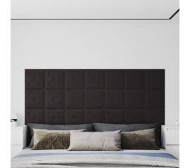 Panouri perete 12 buc. negru 30x30 cm piele ecologică 1,08 m²