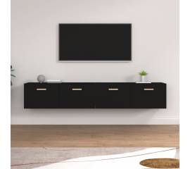 Dulapuri de perete 2 buc. negru 100x36,5x35 cm lemn prelucrat