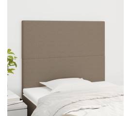 Tăblii de pat, 2 buc, gri taupe, 100x5x78/88 cm, textil