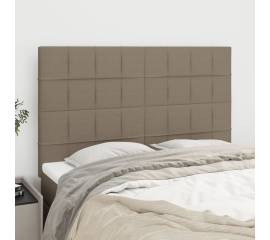 Tăblii de pat, 4 buc, gri taupe, 72x5x78/88 cm, textil