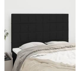 Tăblii de pat, 4 buc, negru, 72x5x78/88 cm, textil