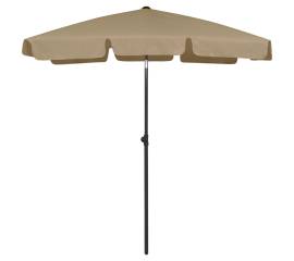 Umbrelă de plajă, gri taupe, 180x120 cm