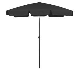 Umbrelă de plajă, negru, 180x120 cm