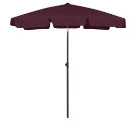 Umbrelă de plajă, roșu bordo, 180x120 cm