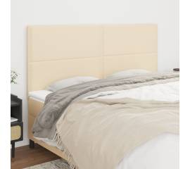 Tăblii de pat, 4 buc, crem, 100x5x78/88 cm, textil