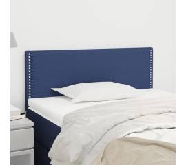 Tăblie de pat, albastru, 80x5x78/88 cm, textil