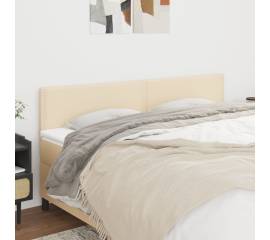Tăblii de pat, 2 buc, crem, 100x5x78/88 cm, textil