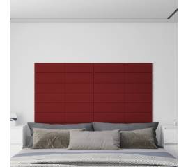 Panouri de perete 12 buc. roșu vin 90x15 cm textil 1,62 m²