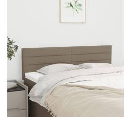 Tăblii de pat, 2 buc., gri taupe, 72x5x78/88 cm, textil