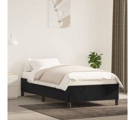 Cadru de pat, negru, 80x200 cm, catifea