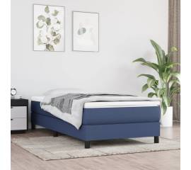 Saltea de pat cu arcuri, albastru, 100x200x20 cm, textil