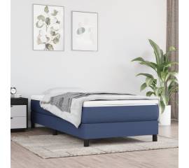 Saltea de pat cu arcuri, albastru, 90x200x20 cm, textil