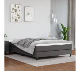 Saltea de pat cu arcuri, gri, 140x200x20 cm, piele ecologică