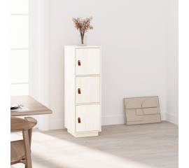 Dulap înalt, alb, 34x40x108,5 cm, lemn masiv de pin