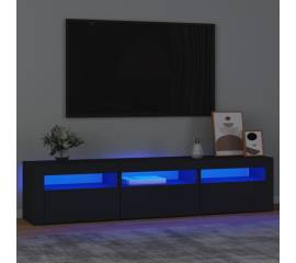 Comodă tv cu lumini led, negru, 180x35x40 cm