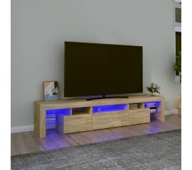 Comodă tv cu lumini led, stejar sonoma, 200x36,5x40 cm