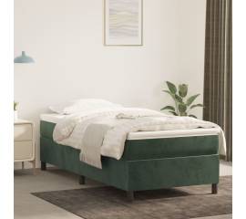 Cadru de pat box spring, verde închis, 100x200 cm, catifea